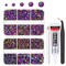qiipii Purple AB Resin Rhinestones w B7000 Jewelry Glue for Bedazzling Crafting 2mm 3mm 4mm 5mm 6mm Flatback Jelly Stones Gems Diamonds for Face Eyes Makeup Tumblers Bottles DIY Crafts Clothes Shoes